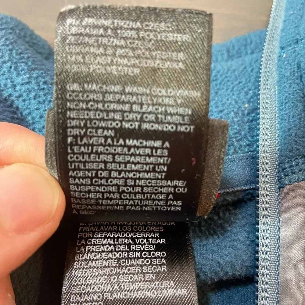 The North Face Gray and Teal Jacket with Yellow Accents